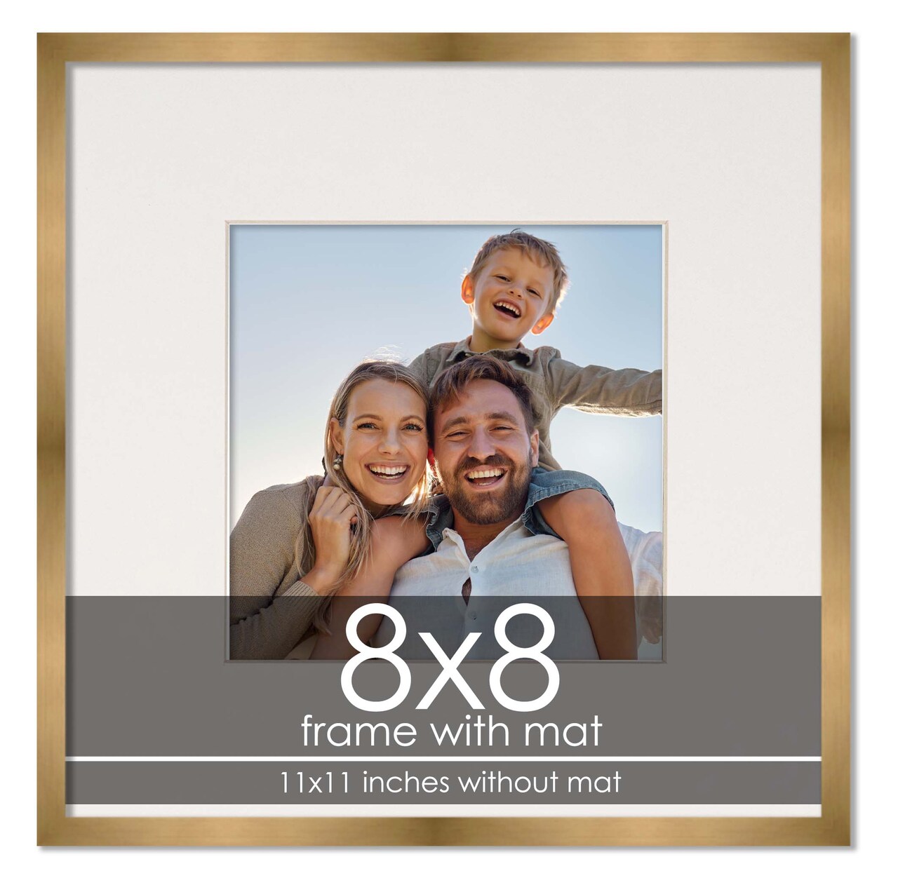 Metallic Bronze with White Photo Mat, UV Acrylic Front, Foam Board Backing, 60 Sizes Available